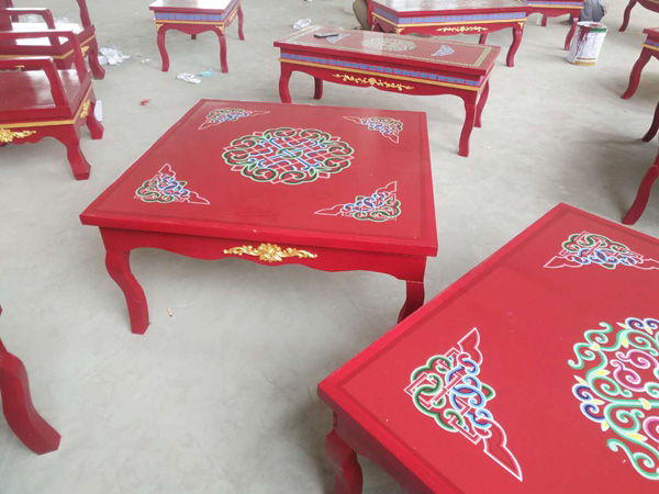 蒙古餐桌图片 内蒙古餐桌 藏式餐桌